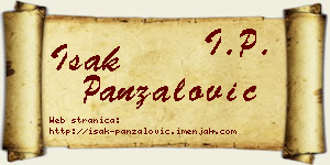 Isak Panzalović vizit kartica